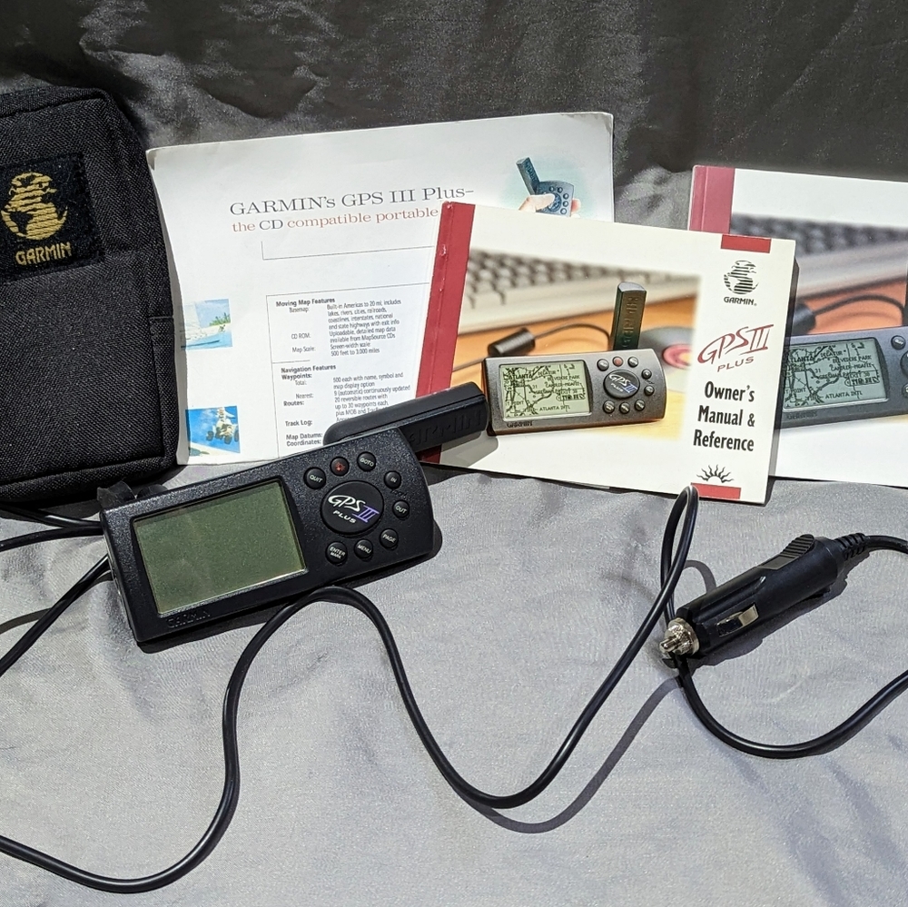 Garmin GPS III Plus GPS Navigator Handheld Hiking GPS Waterproof Discontinued